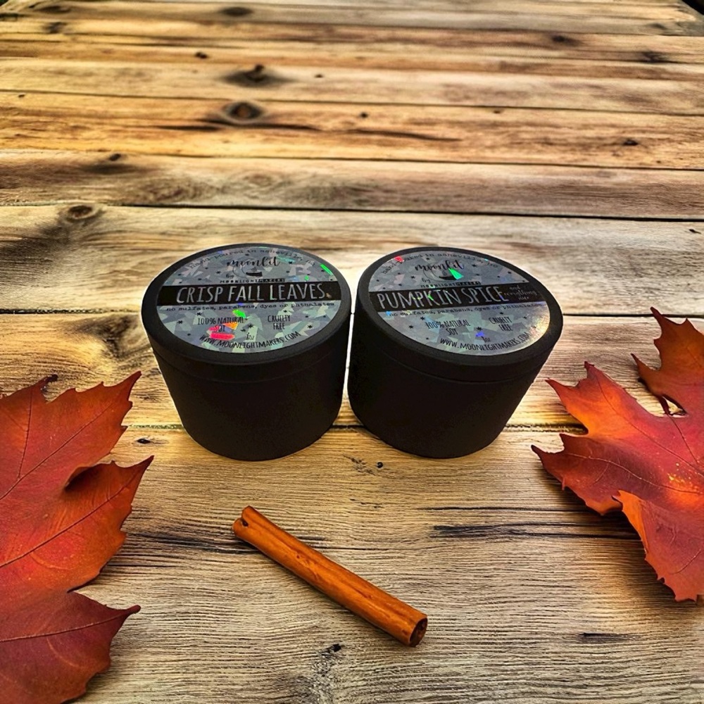 Moonlight Makers Crisp Fall Leaves and Pumpkin Spice Soy Candle Set  -  New